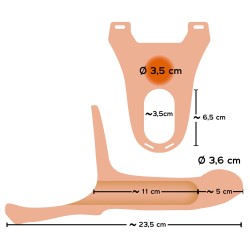 Silicone Strap-on +5cm medium