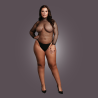 Body with Fishnet Structure and Turtle Neck - OSX - Black