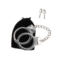 Taboom Bondage Essentials Silver Plated BDSM Handcuffs