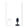 Hexagonal Vibrating Silicone Anal Plug - L - Black