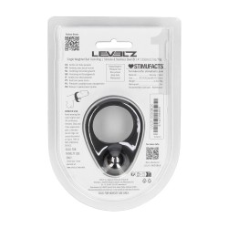 Liquid Silicone Single Weighted Ball Cockring - Black