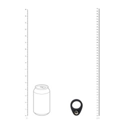 Liquid Silicone Single Weighted Ball Cockring - Black