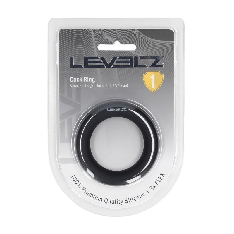 Liquid Silicone Cockring - L - Black