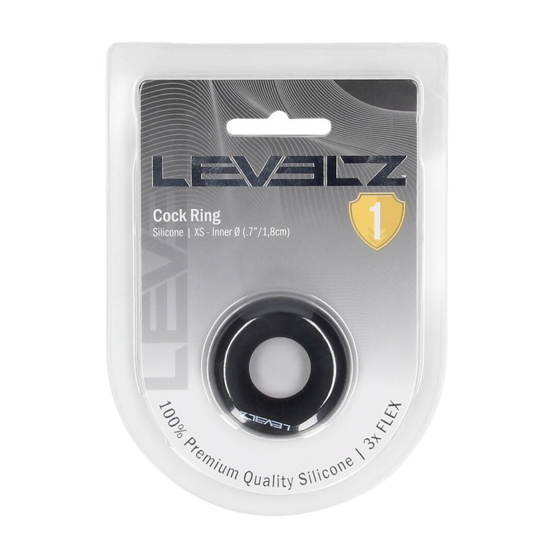 Solid Silicone Cockring - XS - Black