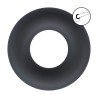 Solid Silicone Cockring - XS - Black