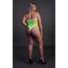 Body with Halter Neck - Plus Size - Neon Green