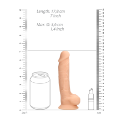 Silicone Dildo with Balls - 7 / 18 cm