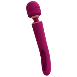 Kiku - Double Ended Wand with Innovative G-Spot Flapping Stimulator - Pink