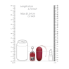 Vibrating Egg with 10 Speeds and Remote Control - L - Red