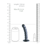 Beaded Silicone G-Spot Dildo - 5'' / 13 cm - Gunmetal