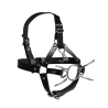 Head Harness with Spider Gag and Nose Hooks - Black