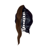 Mask with Brown Ponytail - Black