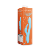 Ribbed Ultra Soft Silicone Rabbit Vibrator - Glacial Blue