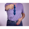 Teardrop Shaped Anal Plug - Large - Baltic Blue