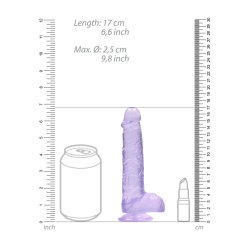 Realistic Dildo with Balls - 6 / 15 cm