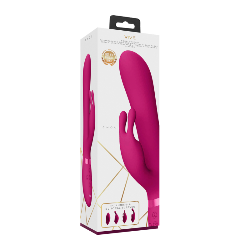 Chou - G-Spot Rabbit  Clitoral Stimulator - Pink