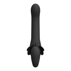 Satu - Pulse-Wave and Vibrating Strapless Strapon - Black