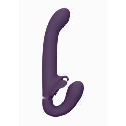 Satu - Pulse-Wave and Vibrating Strapless Strapon - Purple