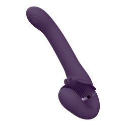 Satu - Pulse-Wave and Vibrating Strapless Strapon - Purple