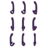 Satu - Pulse-Wave and Vibrating Strapless Strapon - Purple