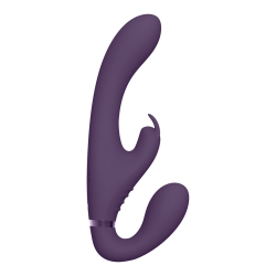 Suki - Vibrating Strapless Strap-on Rabbit - Purple