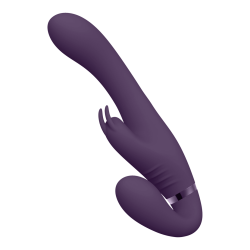 Suki - Vibrating Strapless Strap-on Rabbit - Purple