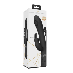 Rini - Pulse Wave  Vibrating Double Penetration Rabbit - Black