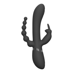 Rini - Pulse Wave  Vibrating Double Penetration Rabbit - Black