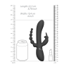 Rini - Pulse Wave  Vibrating Double Penetration Rabbit - Black