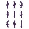 Rini - Pulse Wave  Vibrating Double Penetration Rabbit - Purple