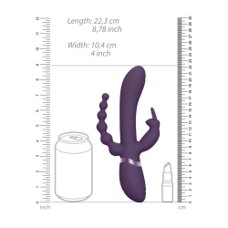 Rini - Pulse Wave  Vibrating Double Penetration Rabbit - Purple