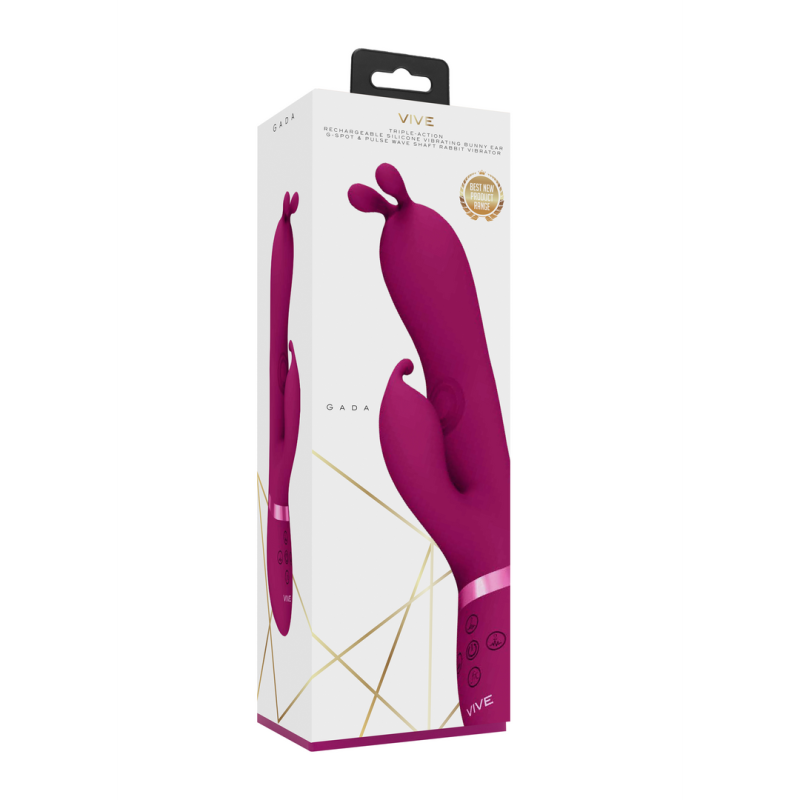 Gada - Vibrating Bunny Ear G-Spot Rabbit with Pulse Wave Shaft