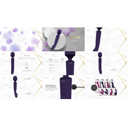 Kiku - Double Ended Wand with Innovative G-Spot Flapping Stimulator - Purple