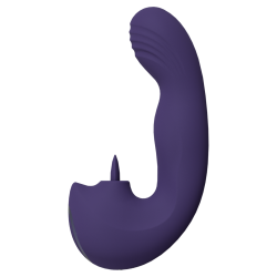 Yumi - Triple Motor G-Spot Finger Motion Vibrator and Flickering Tongue Stimulator - Purple