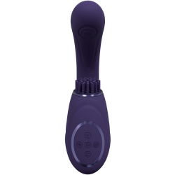 Gen - Triple Motor G-Spot Vibrator with Pulse Wave and Vibrating Bristles - Purple