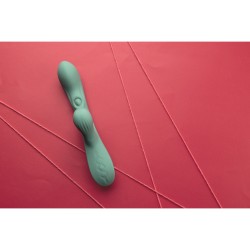 Pulse Wave and Tongue Flickering Rabbit Vibrator - Blue Grass