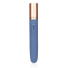 Travel Vibrator with Lube Compartment and Pump - Blue Horizon