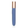 Travel Vibrator with Lube Compartment and Pump - Blue Horizon