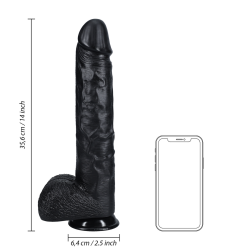 Extra Large Straight with Balls 14 / 35,5 cm - Black