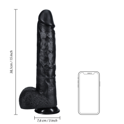 Extra Large Straight with Balls 15 / 38 cm - Black