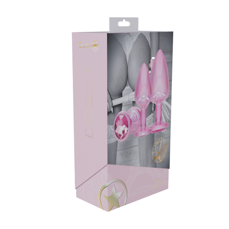 Paris Collection - Metal Anal Plug Set - Pink