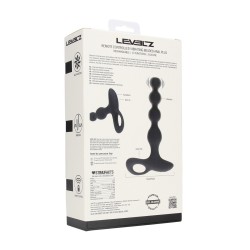 Remote Control Beaded Vibrating Silicone Anal Plug - Black