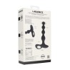 Remote Control Beaded Vibrating Silicone Anal Plug - Black