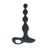 Remote Control Beaded Vibrating Silicone Anal Plug - Black