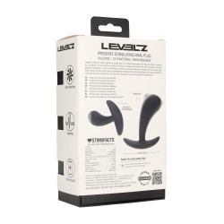 Vibrating Silicone Prostate Stimulator Anal Plug - M - Black
