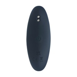 Vibrating Silicone Prostate Stimulator Anal Plug - M - Black