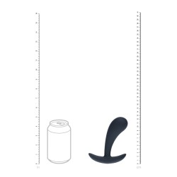 Vibrating Silicone Prostate Stimulator Anal Plug - M - Black