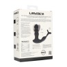 Dual Vibrating Remote Rotating Head Silicone Prostate Stimulator with Cock and Ball Ring - Black