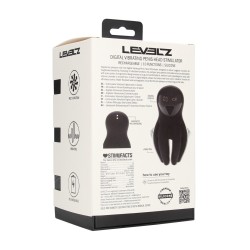 Digital Vibrating Silicone Penis Head Stimulator with Tentacles - Black