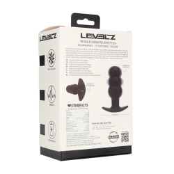 Tri Bulb Vibrating Silicone Anal Plug - Black